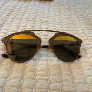Dior So Real Sunglasses in tortoise and gold